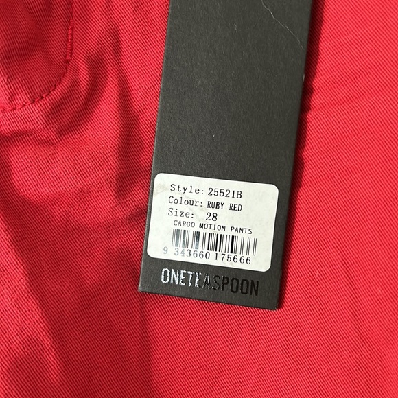 One Teaspoon Cargo Motion Pants Red 28 New - Picture 5 of 11